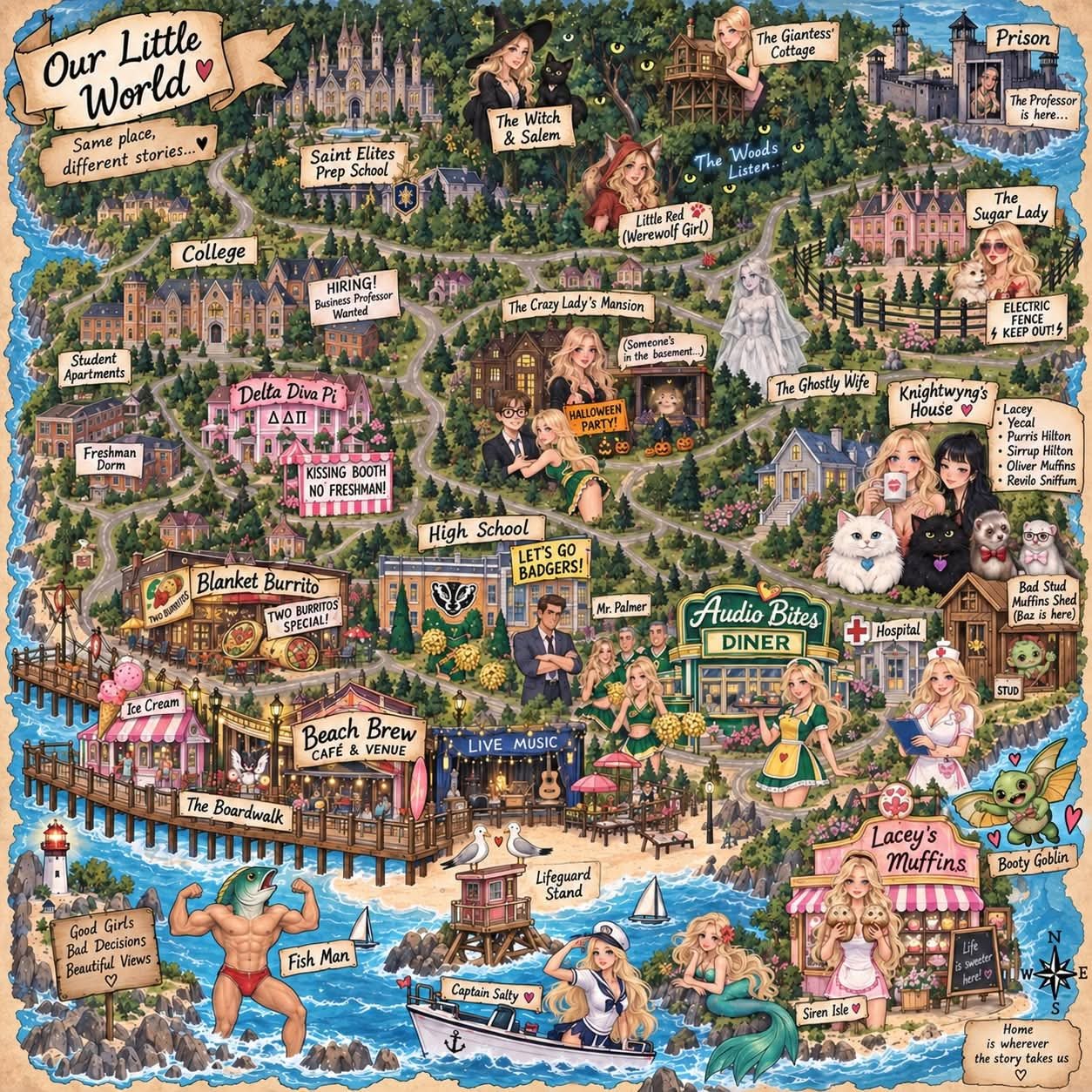 Temporary draft map of Muffin Hollow